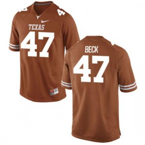 Mens Texas Longhorns #47 Andrew Beck Tex Orange Game Football Jersey 114024-452