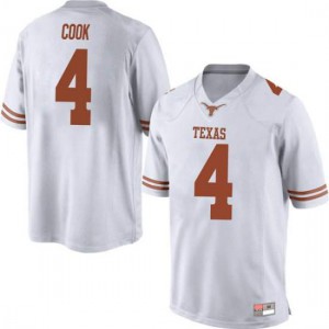 Men UT #4 Anthony Cook White Replica Embroidery Jersey 217626-642