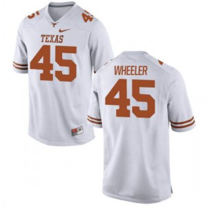 Youth Longhorns #45 Anthony Wheeler White Authentic College Jersey 559634-325