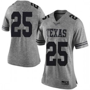 Womens University of Texas #25 B.J. Foster Gray Limited Football Jerseys 889698-560