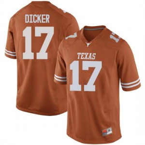 Men Texas Longhorns #17 Cameron Dicker Orange Game Embroidery Jerseys 987795-495