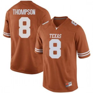Men's University of Texas #8 Casey Thompson Orange Game College Jerseys 161579-568