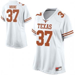 Womens Texas Longhorns #37 Chase Moore White Game College Jersey 658544-212