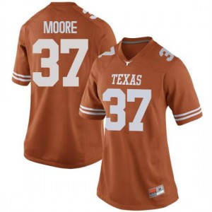 Women Texas Longhorns #37 Chase Moore Orange Game Football Jerseys 167446-171