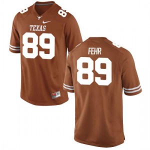 Men's Longhorns #89 Chris Fehr Tex Orange Authentic Football Jerseys 459565-265
