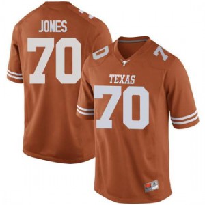 Mens Longhorns #70 Christian Jones Orange Game NCAA Jersey 113899-547