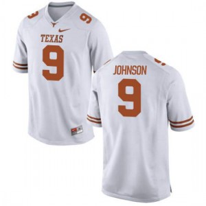 Mens Texas Longhorns #9 Collin Johnson White Replica Official Jerseys 638687-989