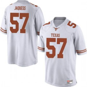 Mens Longhorns #57 Cort Jaquess White Game NCAA Jersey 802032-837