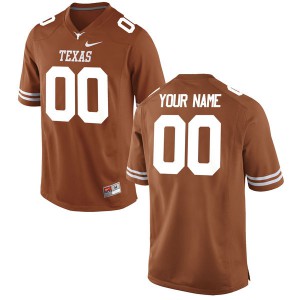 Men's University of Texas #00 Custom Tex Orange Authentic Football Jersey 647466-417