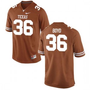 Men Texas Longhorns #36 Demarco Boyd Tex Orange Authentic Stitch Jerseys 122938-454