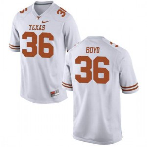 Womens Texas Longhorns #36 Demarco Boyd White Authentic University Jersey 910009-631