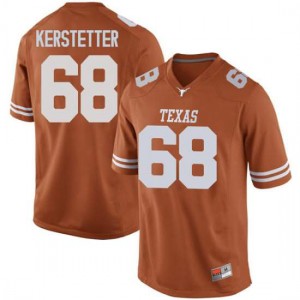 Mens University of Texas #68 Derek Kerstetter Orange Replica Football Jerseys 115767-679