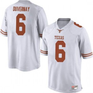 Men's University of Texas #6 Devin Duvernay White Game Stitched Jerseys 333375-862