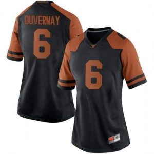Womens Texas Longhorns #6 Devin Duvernay Black Game Official Jersey 708876-266