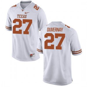 Mens Texas Longhorns #27 Donovan Duvernay White Authentic Stitched Jersey 564731-351