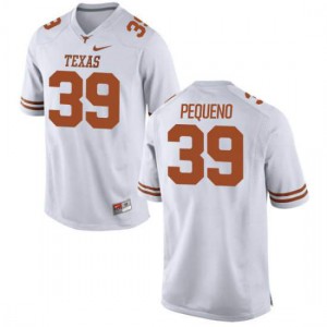 Youth Longhorns #39 Edward Pequeno White Limited Player Jerseys 604405-584