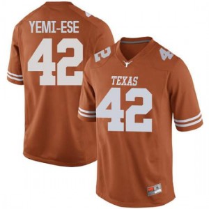 Men's University of Texas #42 Femi Yemi-Ese Orange Replica College Jersey 224616-783