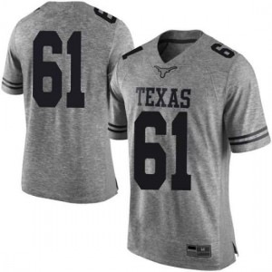 Men Texas Longhorns #61 Ishan Rison Gray Limited Embroidery Jersey 210694-461