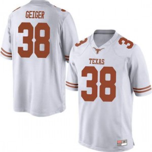 Mens Texas Longhorns #38 Jack Geiger White Game College Jerseys 292292-666
