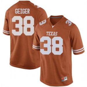 Men's Texas Longhorns #38 Jack Geiger Orange Replica Stitch Jerseys 941884-849