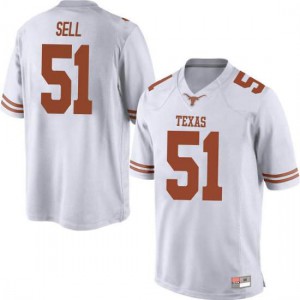 Mens UT #51 Jakob Sell White Game Embroidery Jersey 208388-476