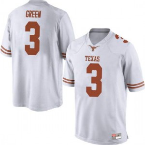 Men University of Texas #3 Jalen Green White Game Football Jerseys 718395-561