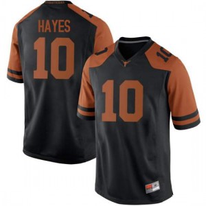 Mens Texas Longhorns #10 Jaxson Hayes Black Game Stitched Jerseys 496068-315
