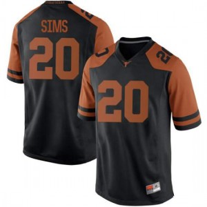 Men's Texas Longhorns #20 Jericho Sims Black Game Embroidery Jersey 281078-845