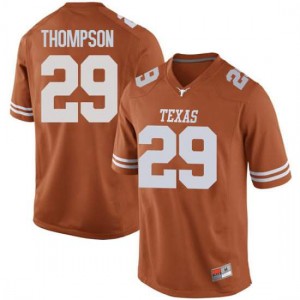 Mens University of Texas #29 Josh Thompson Orange Game Official Jersey 947758-273