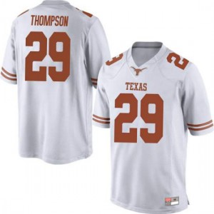 Mens University of Texas #29 Josh Thompson White Replica Embroidery Jerseys 458393-620