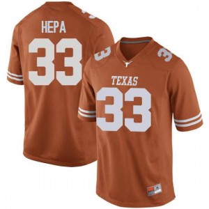 Mens University of Texas #33 Kamaka Hepa Orange Replica Official Jersey 551025-875