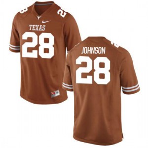 Men's Texas Longhorns #28 Kirk Johnson Tex Orange Authentic Football Jerseys 438411-204