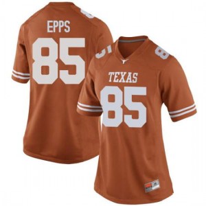Women Texas Longhorns #85 Malcolm Epps Orange Game Official Jerseys 715741-617