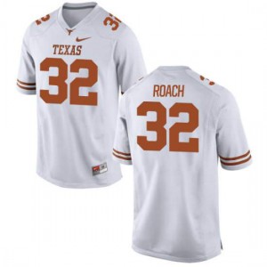 Mens University of Texas #32 Malcolm Roach White Authentic College Jersey 204379-125