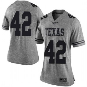 Women's Texas Longhorns #42 Marqez Bimage Gray Limited Player Jersey 536907-456