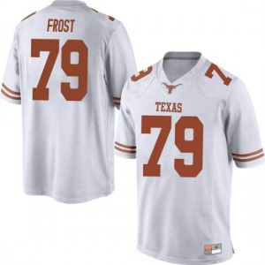 Mens University of Texas #79 Matt Frost White Game Embroidery Jersey 963429-707