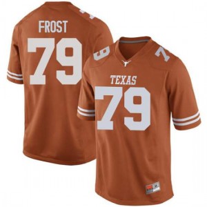 Men's Texas Longhorns #79 Matt Frost Orange Replica Stitched Jerseys 278995-264