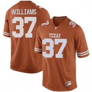 Mens Texas Longhorns #37 Michael Williams Orange Replica Alumni Jerseys 683350-311