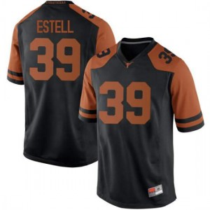 Men University of Texas #39 Montrell Estell Black Replica Stitched Jerseys 635081-441