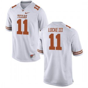 Youth Texas Longhorns #11 P.J. Locke III White Game Stitched Jerseys 952433-524