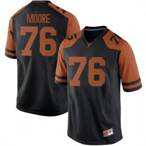 Men University of Texas #76 Reese Moore Black Replica Football Jerseys 472432-967