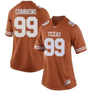 Women's University of Texas #99 Rob Cummins Orange Game Football Jerseys 713467-909