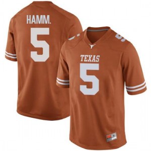 Men's University of Texas #5 Royce Hamm Jr. Orange Replica Alumni Jerseys 504827-657