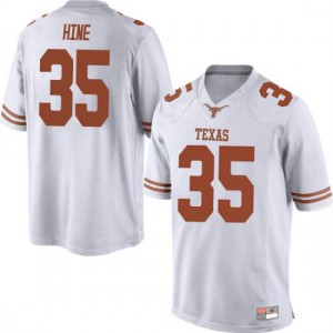 Men's University of Texas #35 Russell Hine White Game Embroidery Jerseys 494938-780
