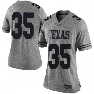 Womens Longhorns #35 Russell Hine Gray Limited NCAA Jersey 661856-262