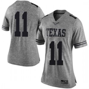 Womens Texas Longhorns #11 Sam Ehlinger Gray Limited Official Jersey 770920-142