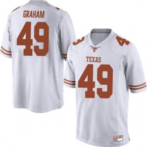 Mens Texas Longhorns #49 Ta'Quon Graham White Game Alumni Jersey 762613-559