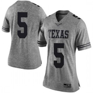 Women University of Texas #5 Tre Watson Gray Limited Football Jerseys 190571-458