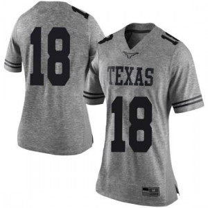 Women University of Texas #18 Tremayne Prudhomme Gray Limited Embroidery Jersey 239666-465