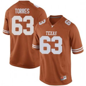 Men UT #63 Troy Torres Orange Game Stitch Jersey 316131-897